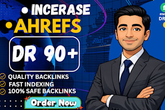 increase ahrefs domain rating 90 DR 90 with dofollow links