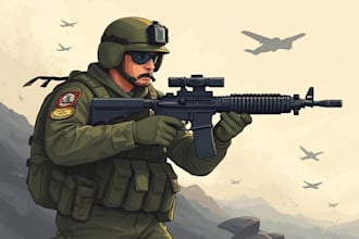 create military themed illustration for you