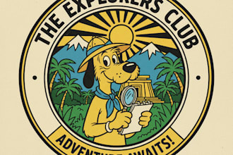 design a hanna barbera style logo