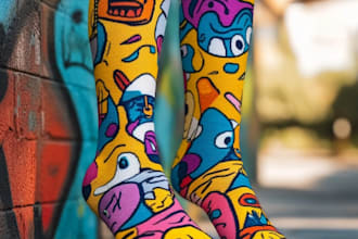 design a custom and unique socks design