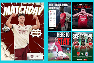 design creative sports related social media posts  in canva