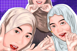 draw a colorful cartoon portrait of you from your photo