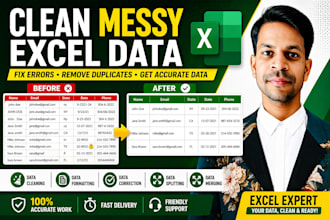 clean messy excel data and remove duplicates