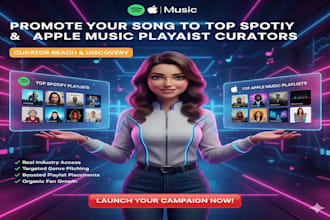 promote your song to top spotify and apple music playlist curators