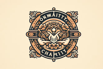 make vintage style nonprofit, fundraising, charity and ngo logo in just 12 hours
