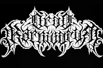 draw death, black and extreme metal logo for you