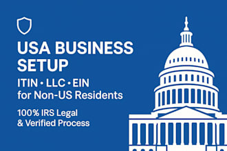 help non US residents get itin, llc, and ein to start business in USA