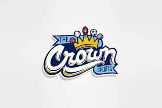 design awesome modern crown sports logo