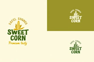 design outstanding sweet corn logo with express delivery