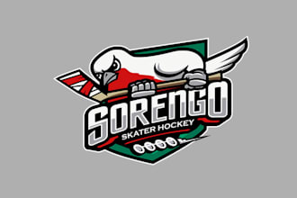 create new inline hockey awesome logo for a small town