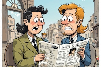 front page wit sharp newspaper cartoon illustrations