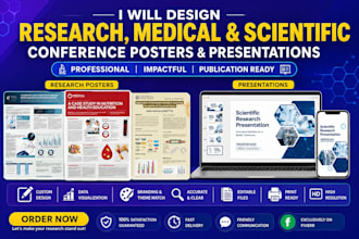 design research, medical and scientific conference posters and presentations