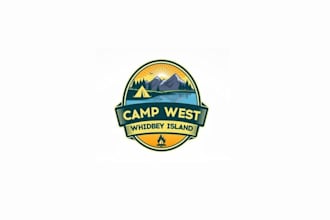 design high quality classic camp west logo