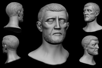 make a personalized 3d head bust ready for 3d printing