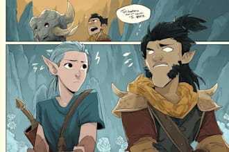 do illustrations, concept art and comic style for you