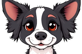 draw an awesome pet cartoon portrait