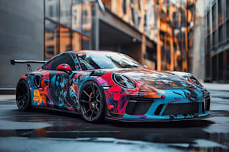 design car wrap, vehicle wrap design