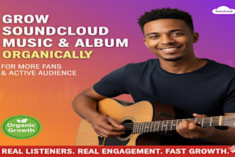 grow soundcloud music, album organically for more fans and active audience