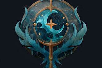 design an fantasy game logo and branding