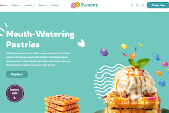 build icecream shopify food snack cake dessert store cookies bakery food website