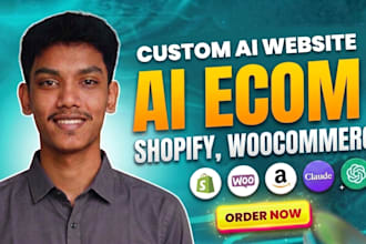 do ecommerce automation, custom website, store setup, shopify,  ai agent, n8n
