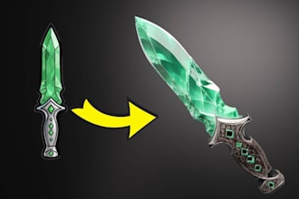 create 3d model props, objects or weapons
