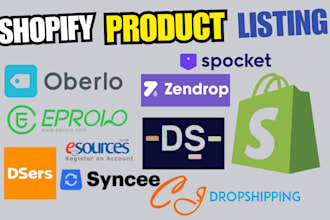 organise and upload shopify autods zendrop oberlo products upload with SEO setup