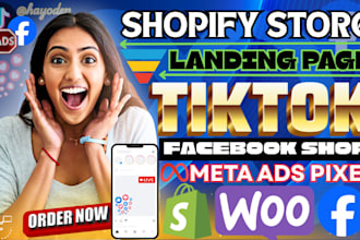 setup tiktok shop woocommerce landing page shopify facebook shop ads pixel