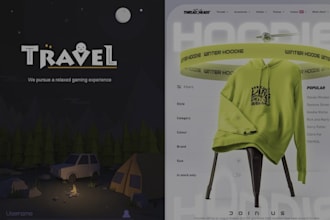 develop 3js landing page for your business