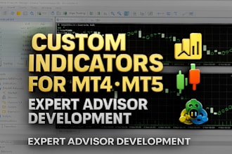 build custom indicators for mt4 eas mt5 eas, forex trading robot, expert advisor