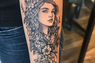 design a modern and minimalist tattoo design