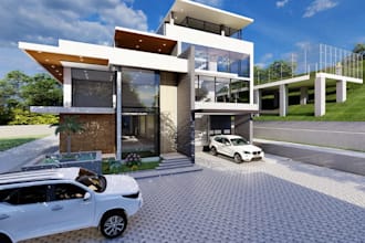 turn village to real estate apartment, 3d exterior design, 2d to 3d floor  plan