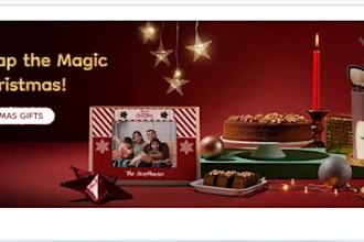 design christmas gift store festive website christmas card website gift shop