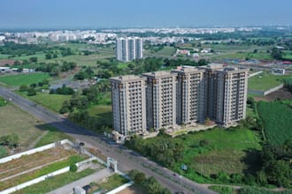 reconstruct mixed use building, eco friendly residence, skyscraper facade render