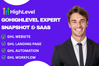 ghl saas ghl automation ghl landing page ghl snapshot ghl expert