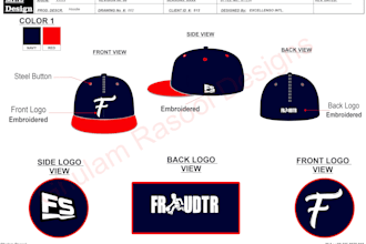 create hat techpacks and mockups for your brand manufacturing