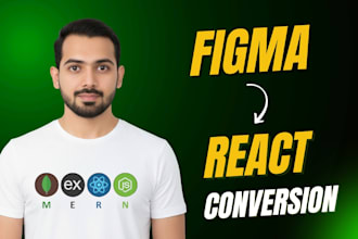 convert figma design to react or mern web application