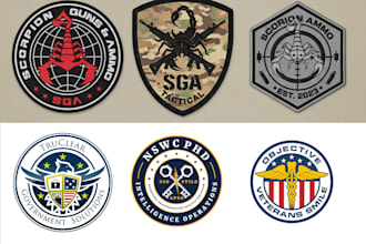design an amazing military, armory, tactical patch logo