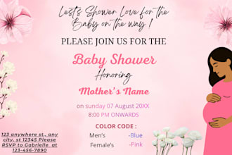 design a cute baby shower invitation