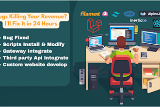 fix bugs, update features, and integrate payment gateways in PHP laravel