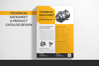 do technical datasheet product documentation catalog design