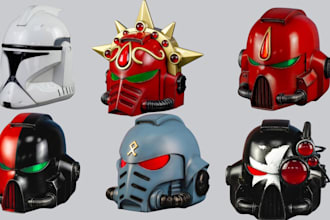 design custom 3d mask halloween mask 3d cosplay helmet mask model 3d printing