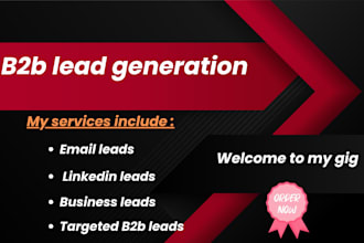 do targeted b2b lead generation and email list building