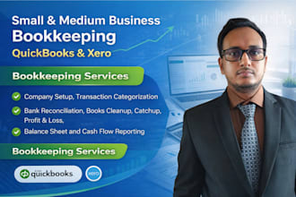 do small and medium business bookkeeping in quickbooks, xero