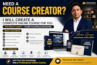 create complete online course,  development