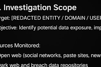 perform professional cybersecurity analysis, threat intelligence, and osint