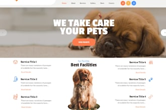 setup wordpress pet care website, dog walking site, pet training, cat website