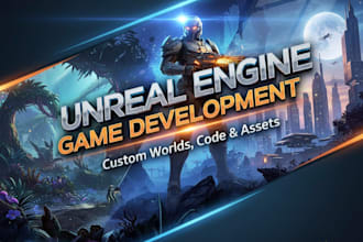 build unreal engine game with blueprints, ai, levels and UI