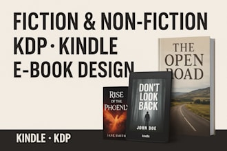 design mordern fiction and non fiction book cover ebook kindle kdp cover design