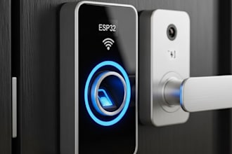 create smart esp32 iot door lock with biometric authentication